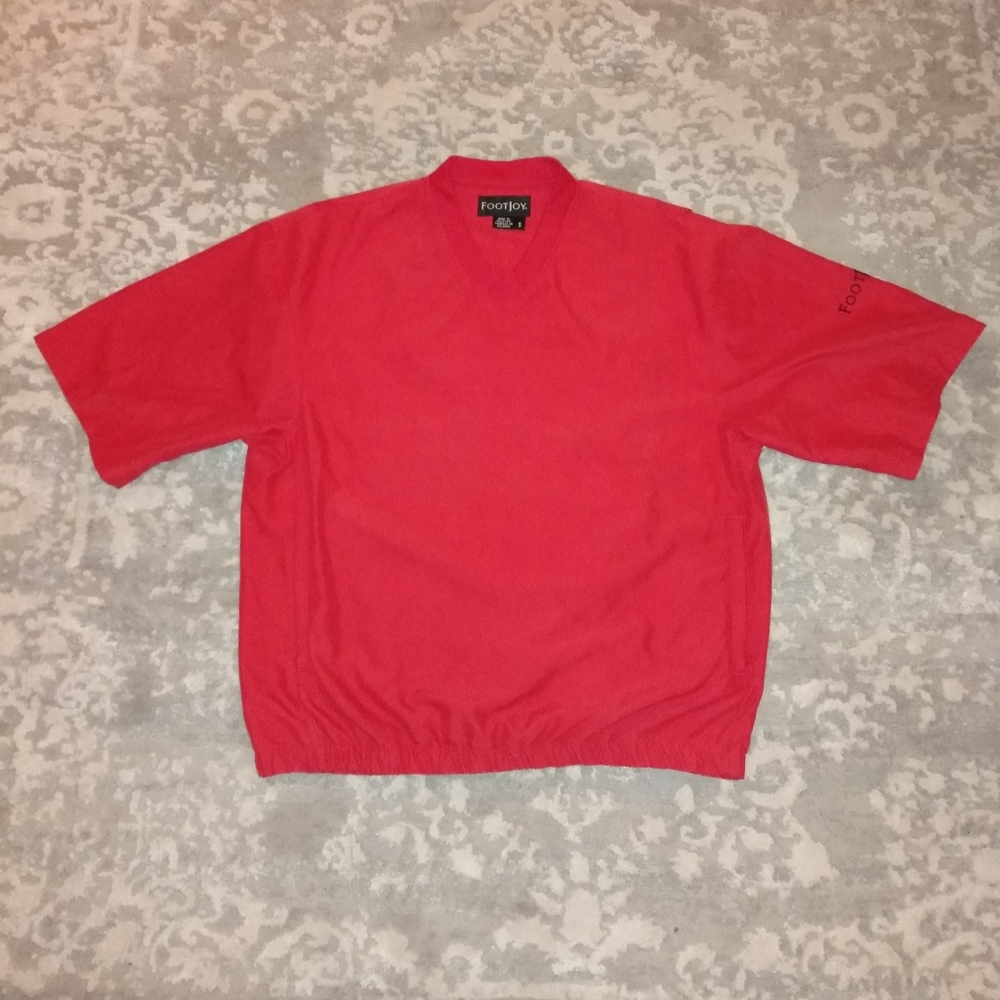Vintage Footjoy Mens Red oversized Small Pullover